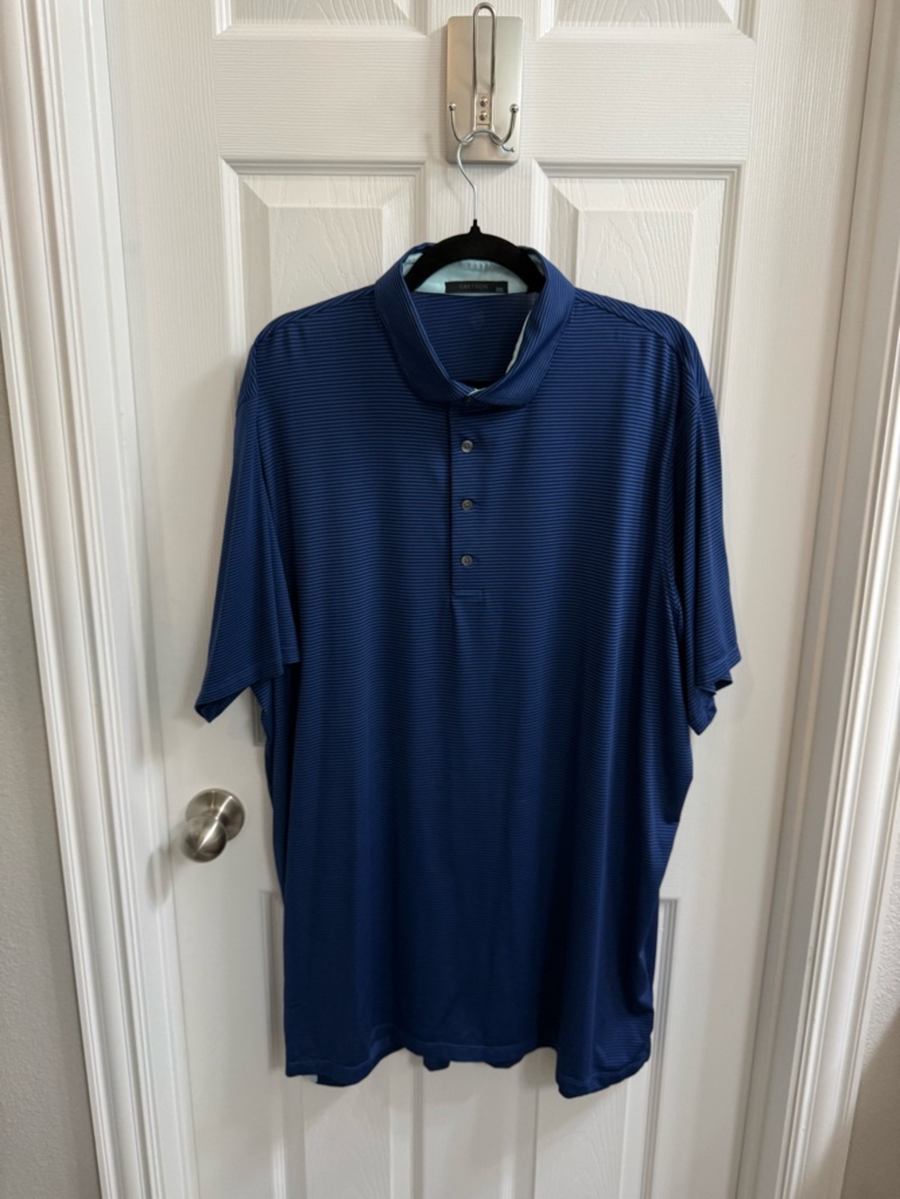 Greyson Clothiers Blue/Navy Stripes Short-Sleeve Polo Shirt